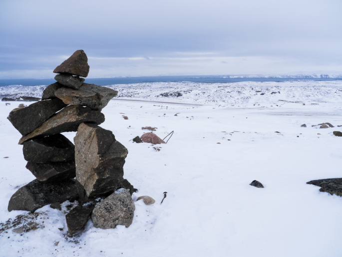 This is an inukshuk, a human-made stone landmark used for navigation by the Inuit. Bown says within a couple of generations, Inuit would have moved from traditional and nomadic way of life to a globalised wage economy (Photo credit: Thinkstock)