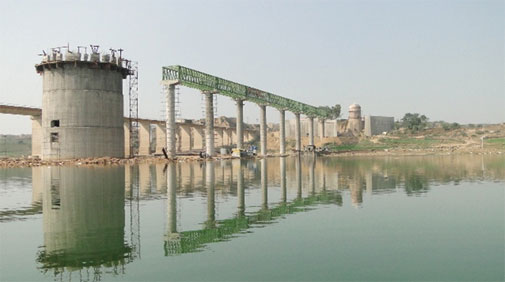 The Dholpur lift irrigation project will draw 15 million litres of water from the Chambal River (Photograph: Tarun Nair)