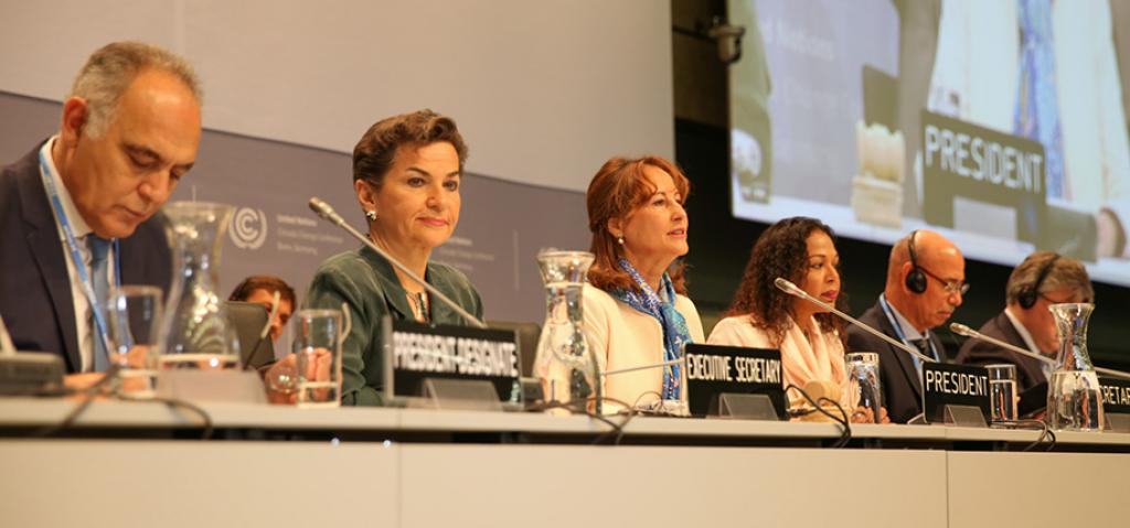 UNFCCC Executive Secretary Christina Figueres said the time had come to go beyond concepts and theories and turn the agreement into reality (Photo courtesy: iisd.ca) UNFCCC Executive Secretary Christina Figueres said the time had come to go beyond concepts and theories and turn the agreement into reality (Photo courtesy: iisd.ca)
