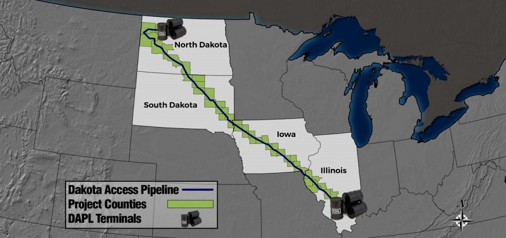 The pipeline will run from North Dakota and cover Iowa before coming to a stop at Illinois. Credit: www.keloland.com The pipeline will run from North Dakota and cover Iowa before coming to a stop at Illinois. Credit: www.keloland.com