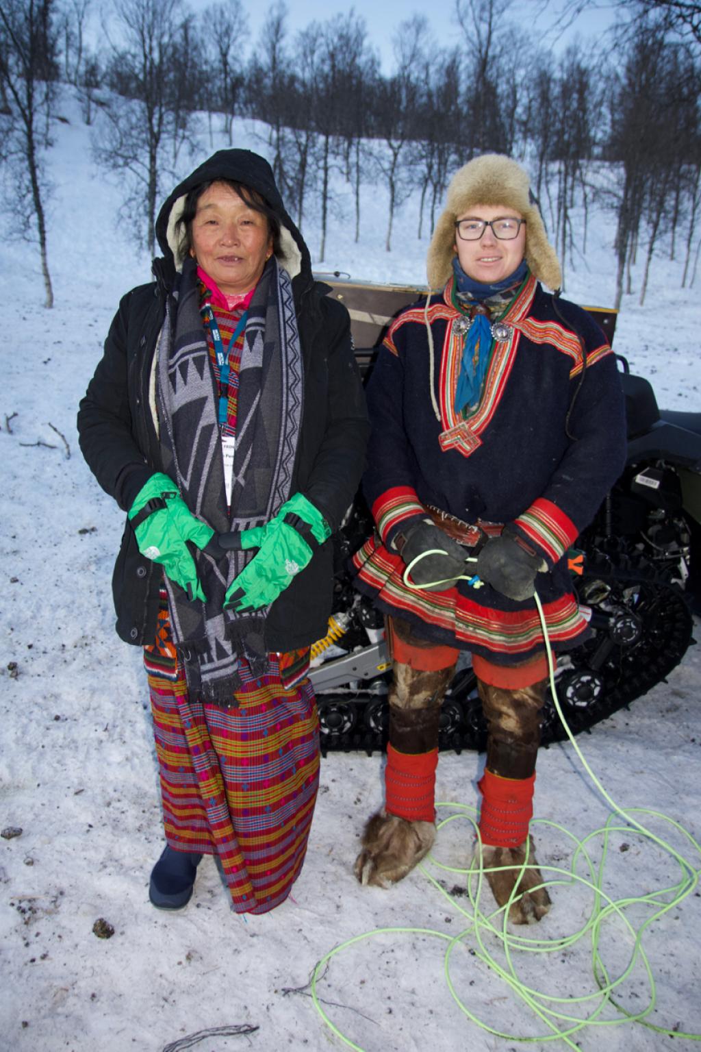 Yuden Pem, a yak herder from Bhutan, and Mikal Juhan Ailo Utsi, a reindeer herder from Norway. Credit: ICIMOD Yuden Pem, a yak herder from Bhutan, and Mikal Juhan Ailo Utsi, a reindeer herder from Norway. Credit: ICIMOD