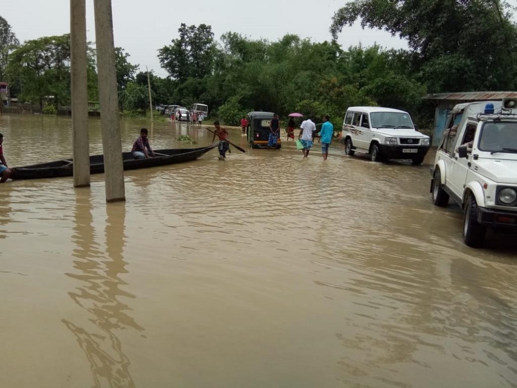 Large areas remain inundated. Credit: Madhav Bhattacharya Large areas remain inundated. Credit: Madhav Bhattacharya