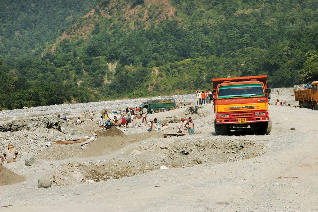 Rampant sand mining has affected the flow of rivers (Photograph: Samrat Mukharjee)