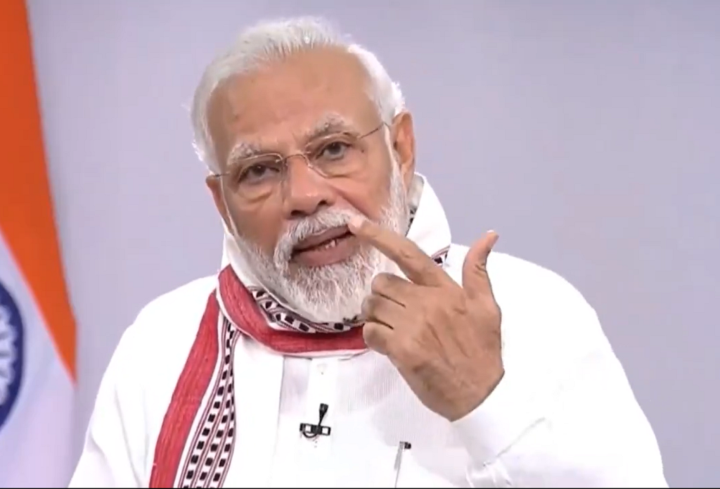 प्रधानमंत्री नरेंद्र मोदी राष्ट्र को संबोधित करते हुए। फोटो: पीआईबी प्रधानमंत्री नरेंद्र मोदी राष्ट्र को संबोधित करते हुए। फोटो: पीआईबी