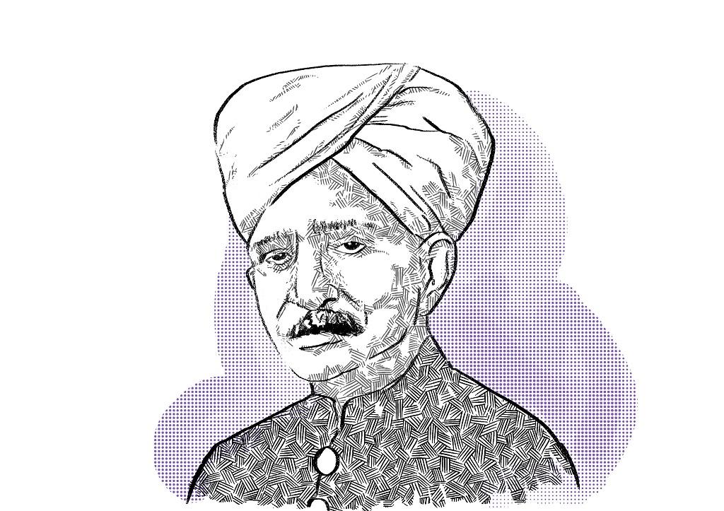 चौधरी छोटू राम। स्कैच: रितिका बोहरा