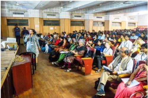 Workshop on gender equity in a session at ASI meeting in Hyderabad. Credit: India Science Wire