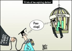 Tale of 2 aspiring medicine students cartoon: Sorit Gupto