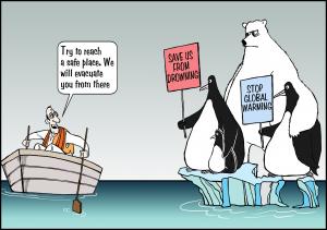 In search of a safe place cartoon: Sorit Gupto