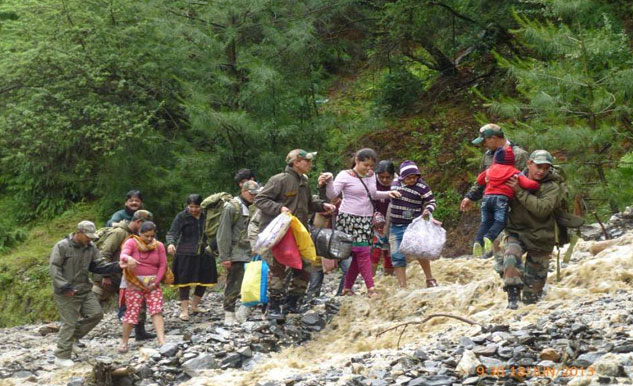 More than 200 pilgrims have been evacuated by foot, and housed at Joshimath